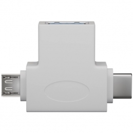 USB-A T-adapter na USB 2.0 Micro-B i USB A 2.0